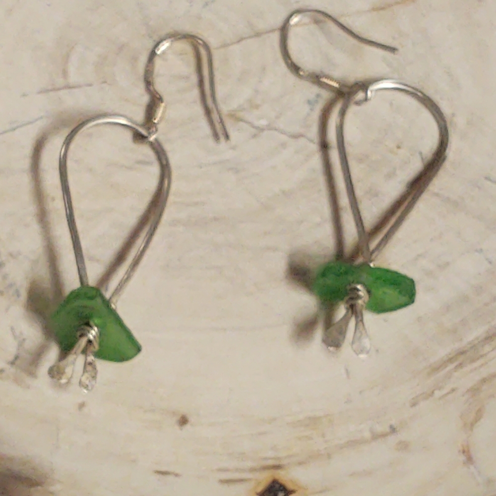 Sterling Silver Sea Glass Earrings